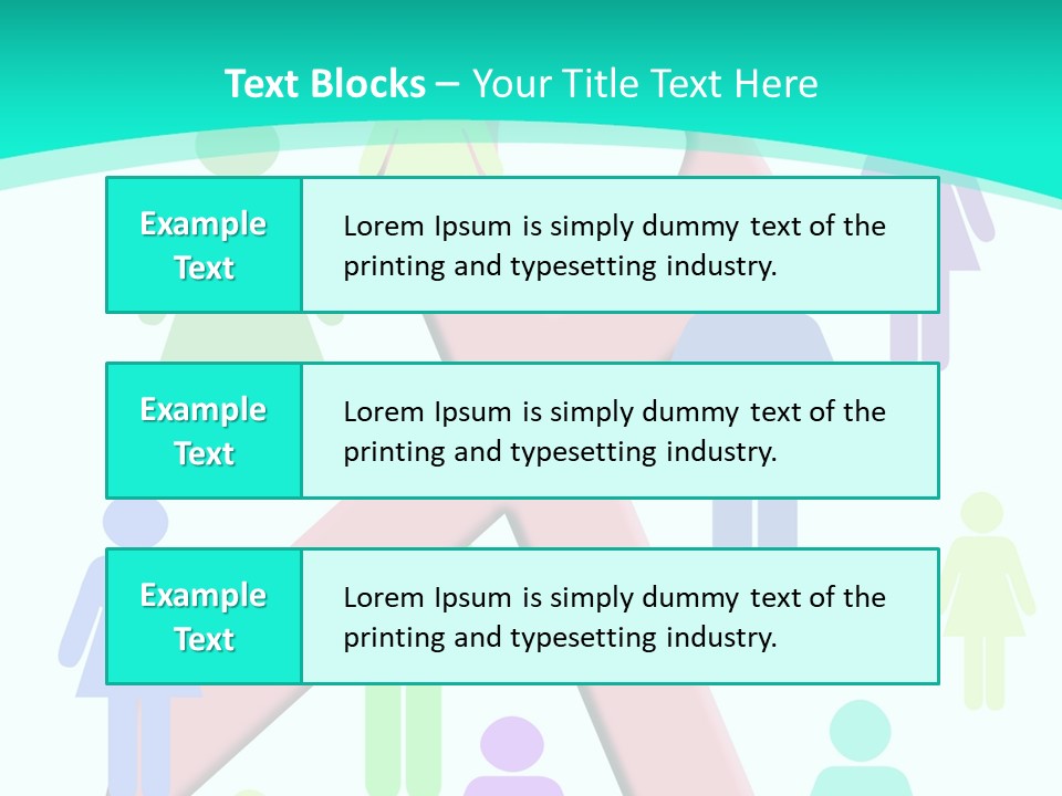 Pink Ribbon And Female Figures On White Background PowerPoint Template