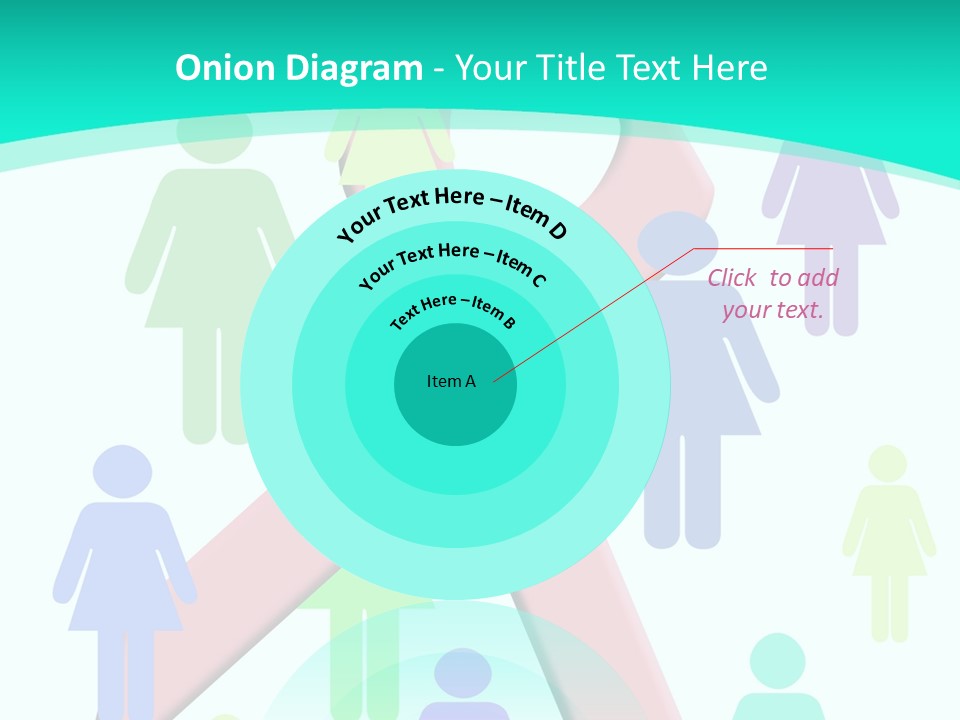 Pink Ribbon And Female Figures On White Background PowerPoint Template