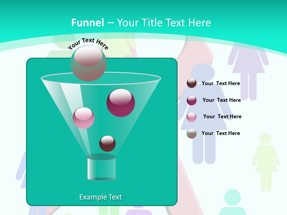 Pink Ribbon And Female Figures On White Background PowerPoint Template