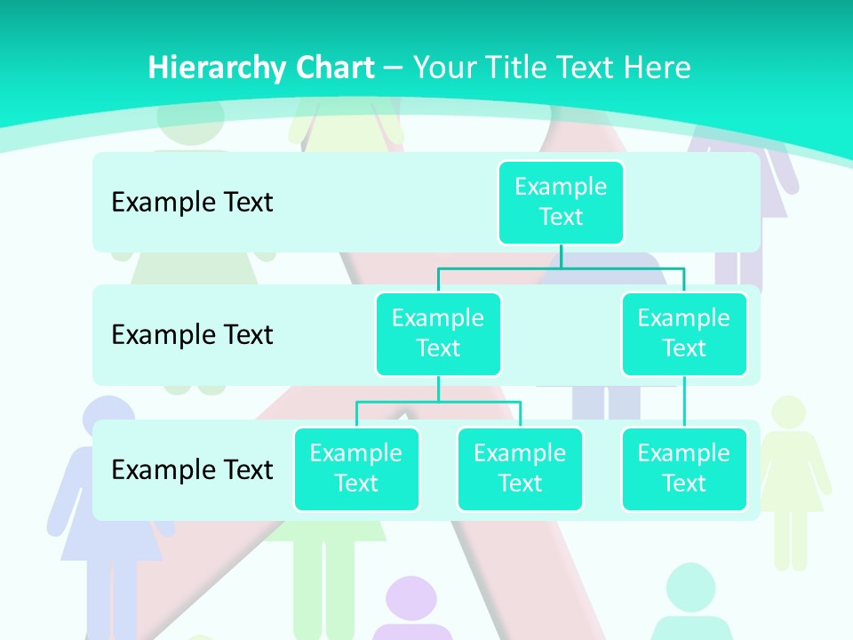 Pink Ribbon And Female Figures On White Background PowerPoint Template