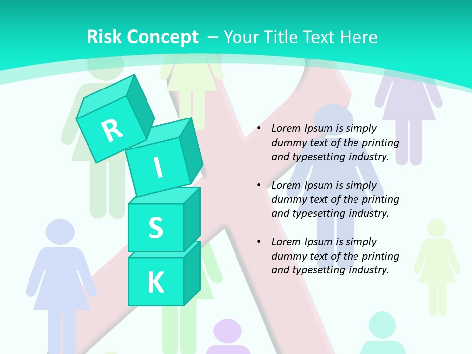 Pink Ribbon And Female Figures On White Background PowerPoint Template