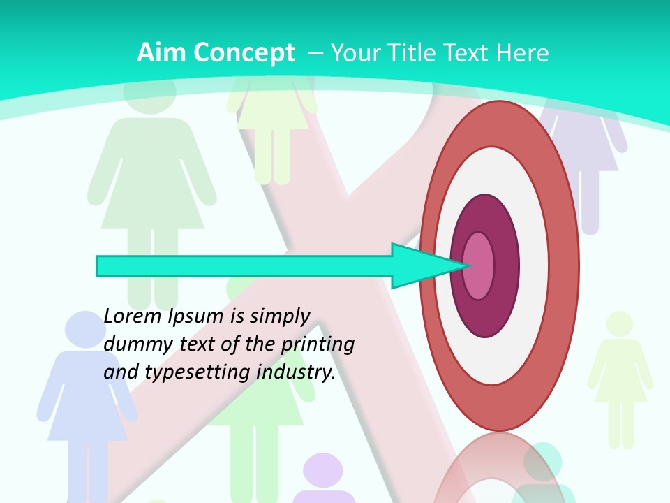 Pink Ribbon And Female Figures On White Background PowerPoint Template