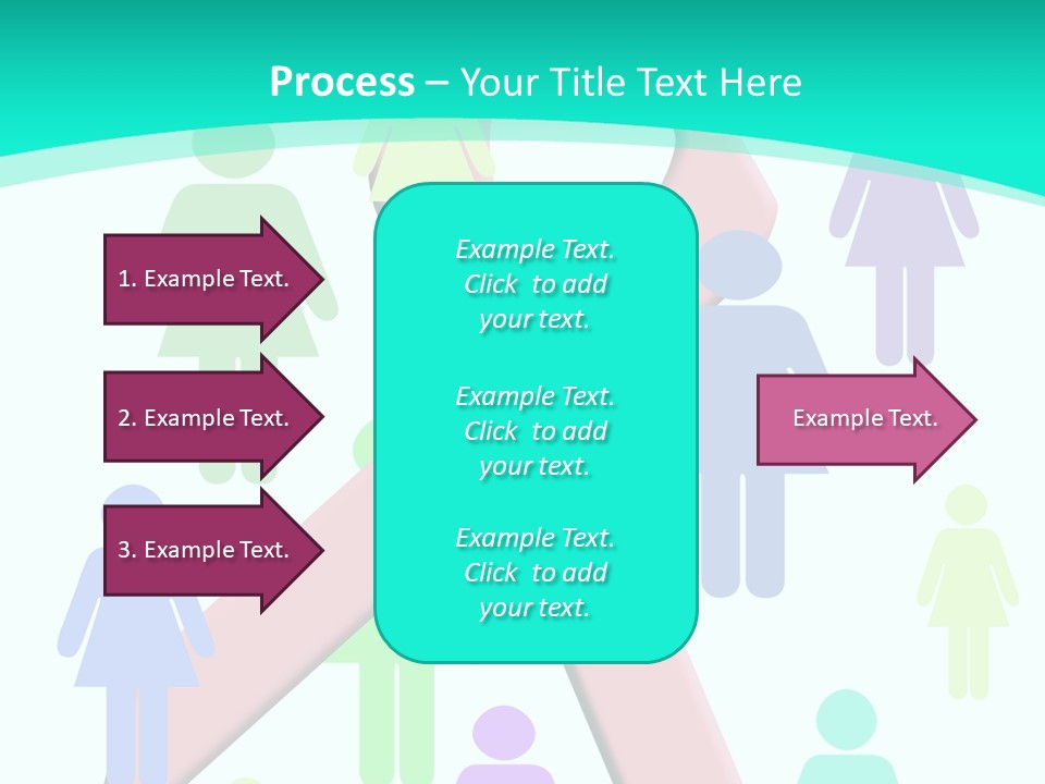 Pink Ribbon And Female Figures On White Background PowerPoint Template