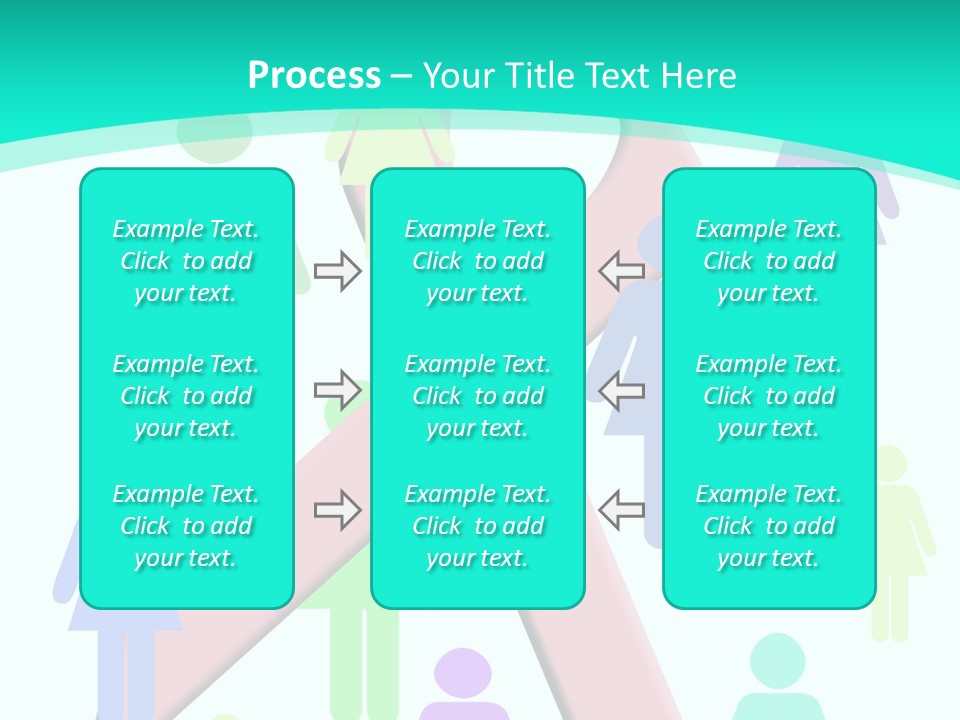 Pink Ribbon And Female Figures On White Background PowerPoint Template