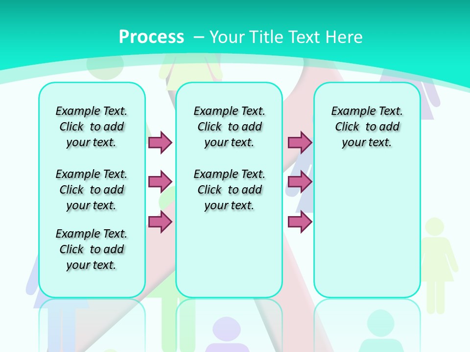Pink Ribbon And Female Figures On White Background PowerPoint Template