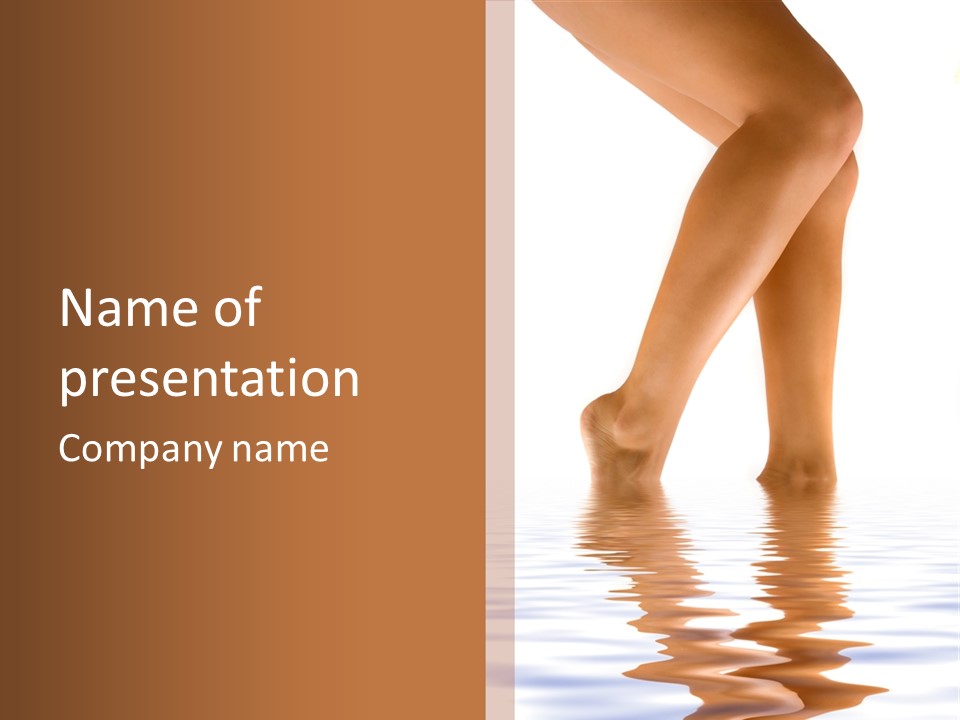 Pretty Legs In Water PowerPoint Template