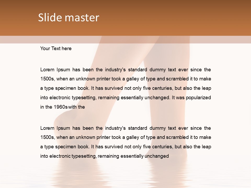 Pretty Legs In Water PowerPoint Template