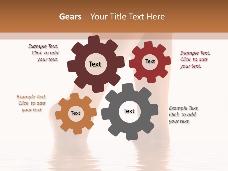 Pretty Legs In Water PowerPoint Template