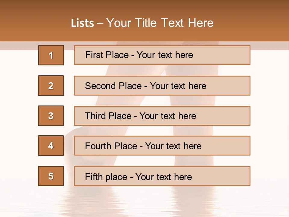 Pretty Legs In Water PowerPoint Template