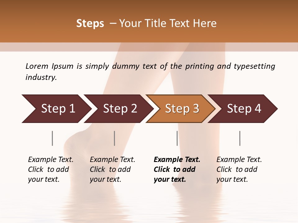 Pretty Legs In Water PowerPoint Template