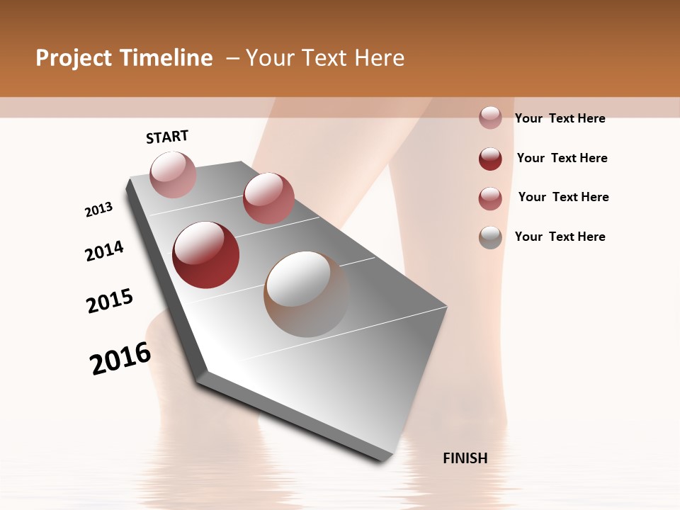 Pretty Legs In Water PowerPoint Template