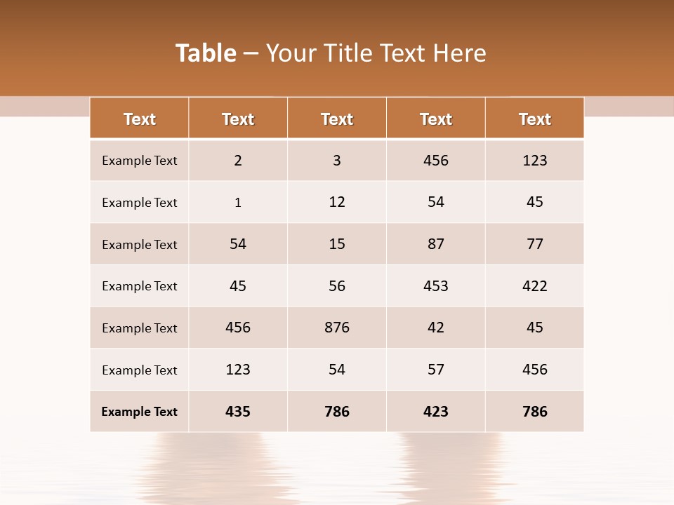 Pretty Legs In Water PowerPoint Template