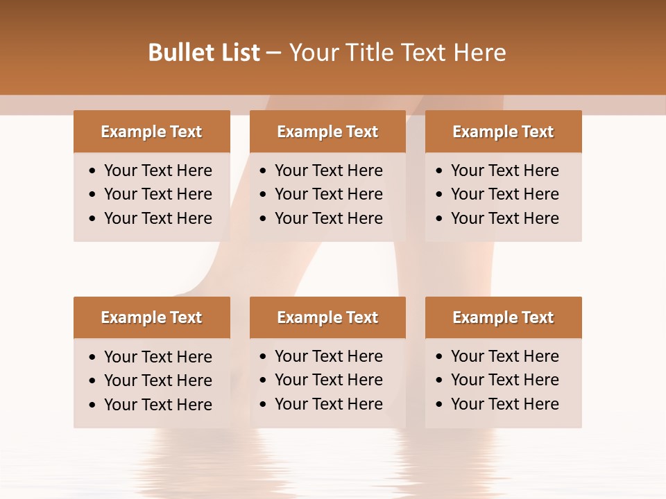 Pretty Legs In Water PowerPoint Template