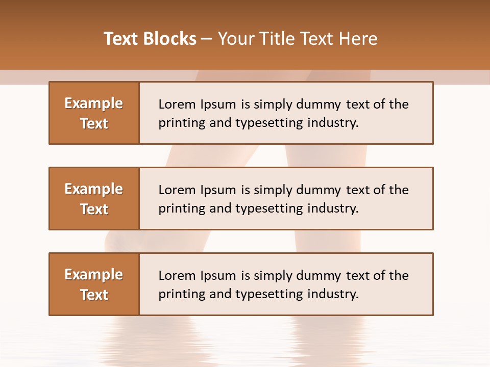 Pretty Legs In Water PowerPoint Template