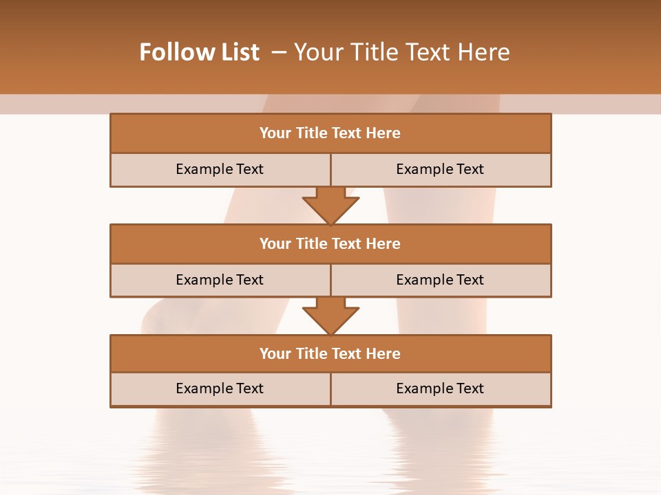 Pretty Legs In Water PowerPoint Template