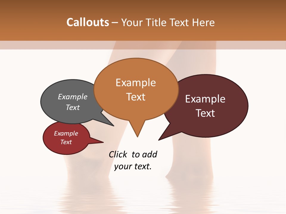 Pretty Legs In Water PowerPoint Template