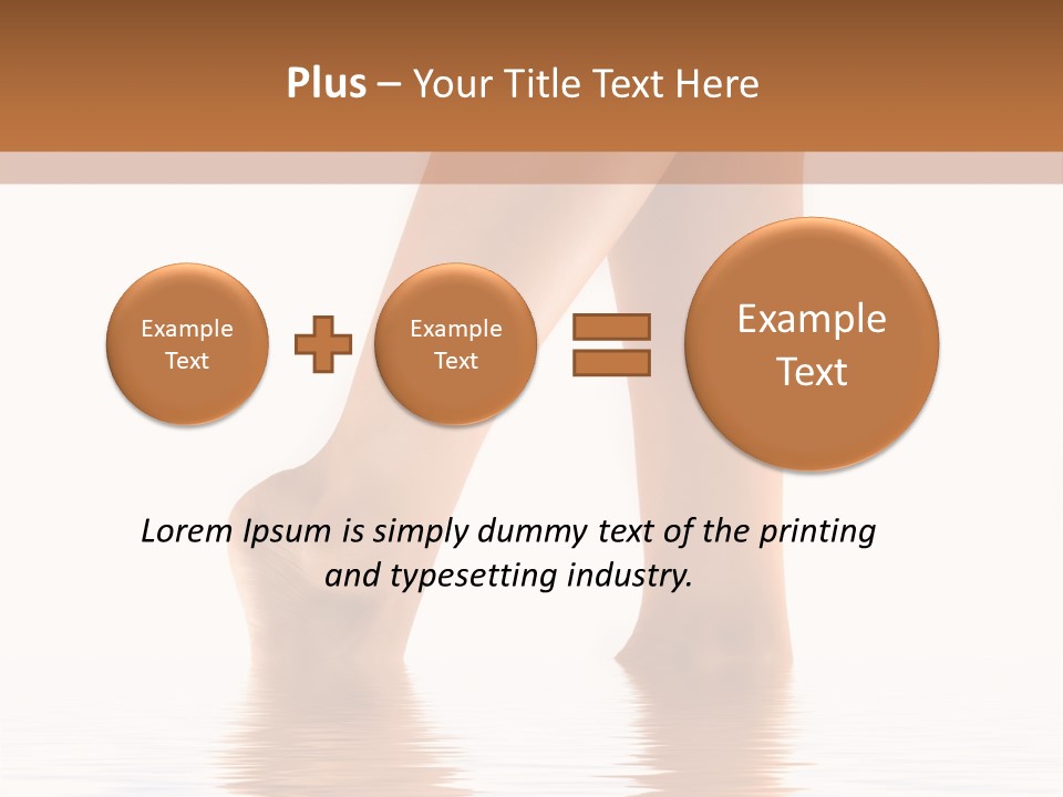 Pretty Legs In Water PowerPoint Template