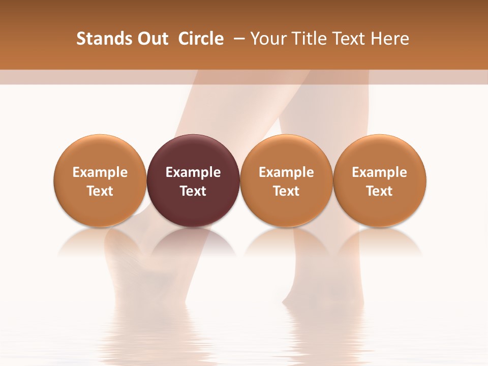 Pretty Legs In Water PowerPoint Template