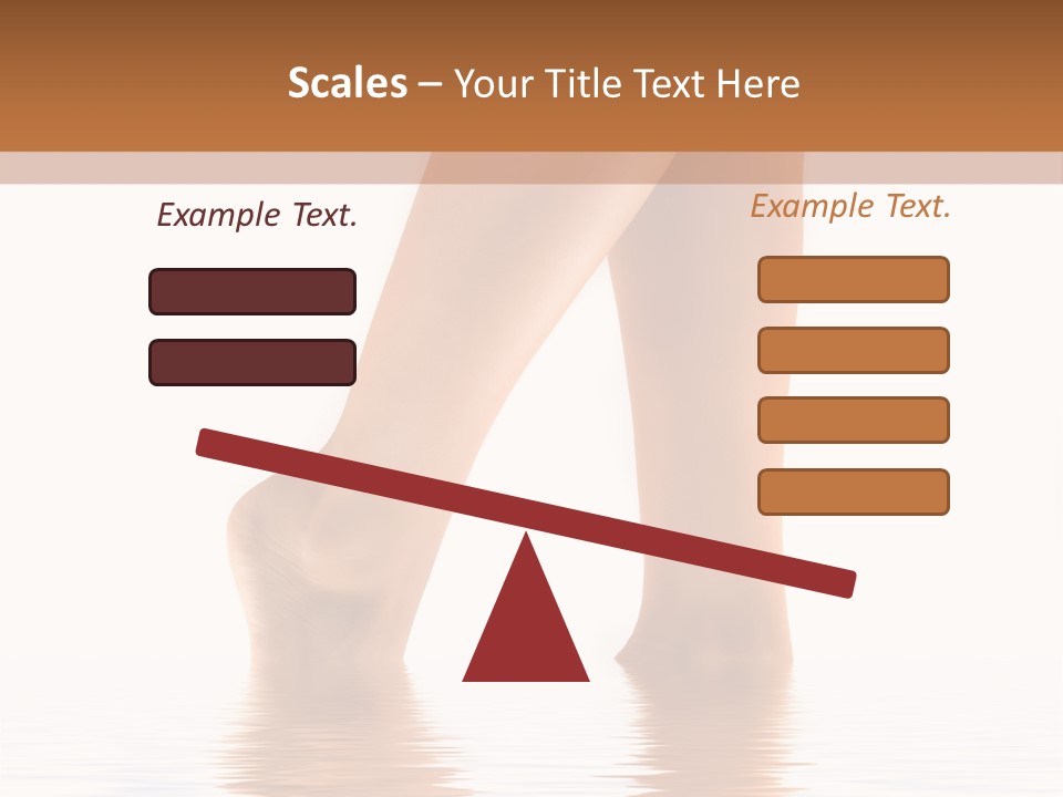 Pretty Legs In Water PowerPoint Template
