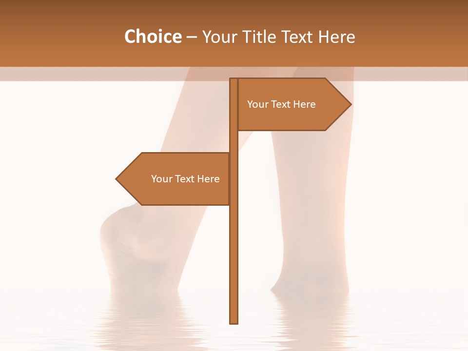 Pretty Legs In Water PowerPoint Template