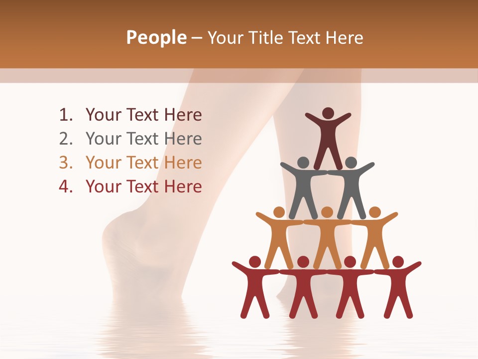 Pretty Legs In Water PowerPoint Template