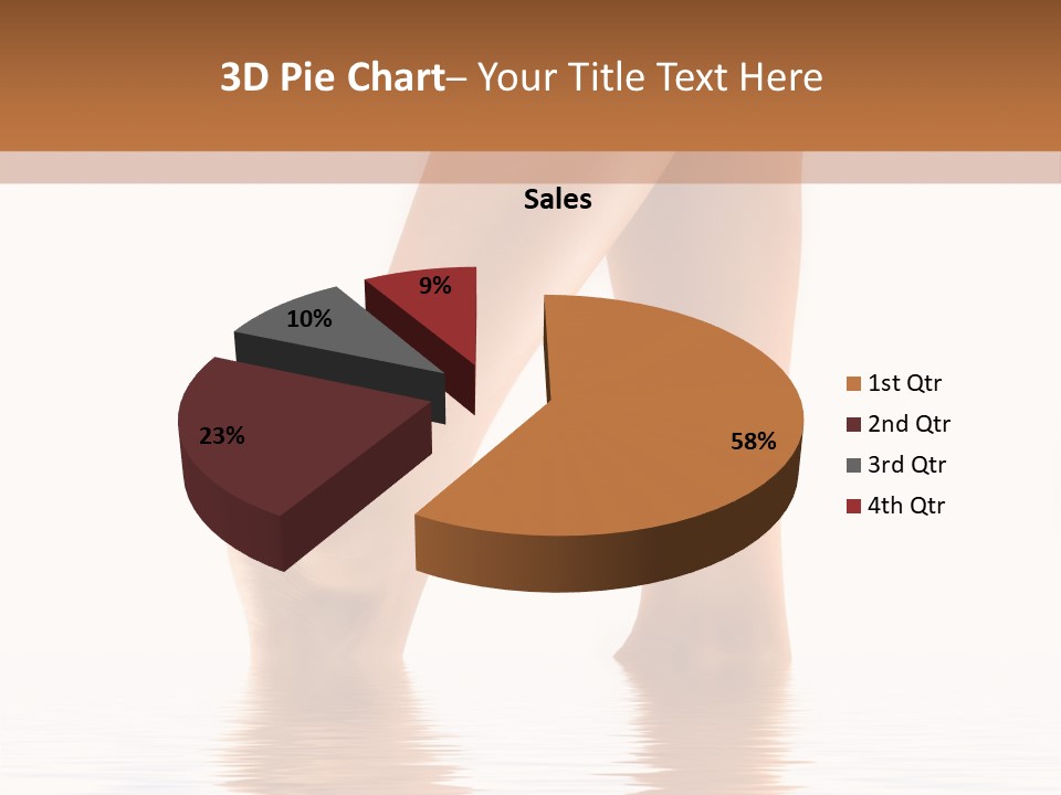Pretty Legs In Water PowerPoint Template