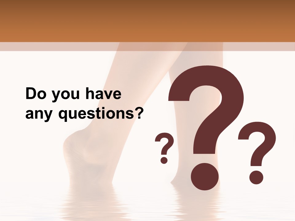 Pretty Legs In Water PowerPoint Template