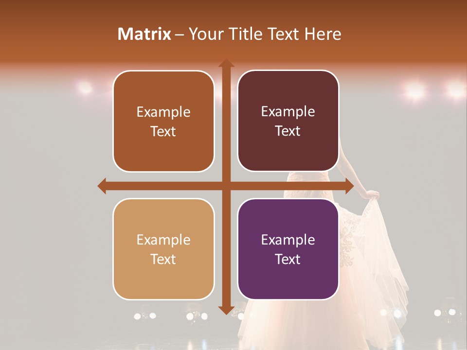 Girl In Long Gown Performing On Stage PowerPoint Template