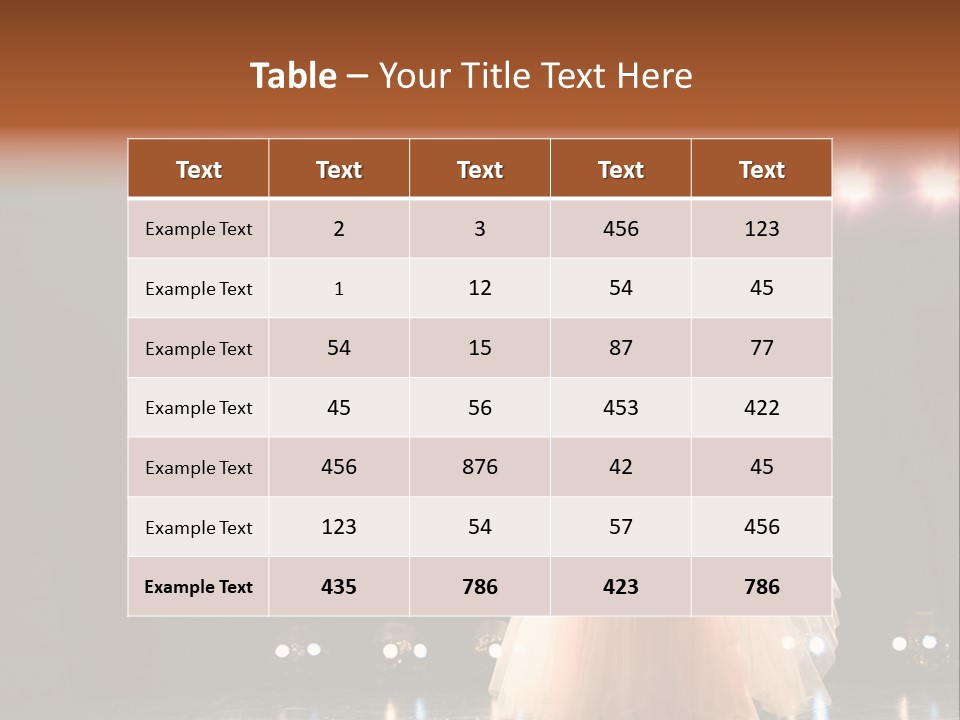 Girl In Long Gown Performing On Stage PowerPoint Template