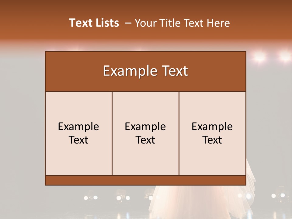 Girl In Long Gown Performing On Stage PowerPoint Template