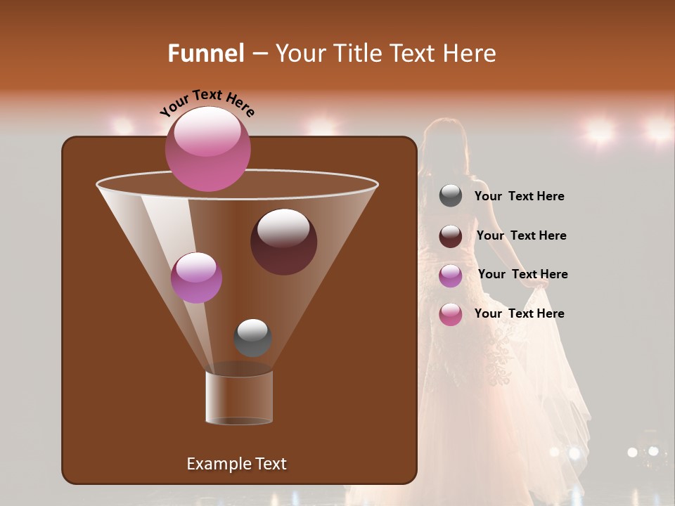 Girl In Long Gown Performing On Stage PowerPoint Template