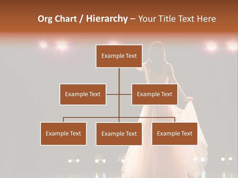 Girl In Long Gown Performing On Stage PowerPoint Template