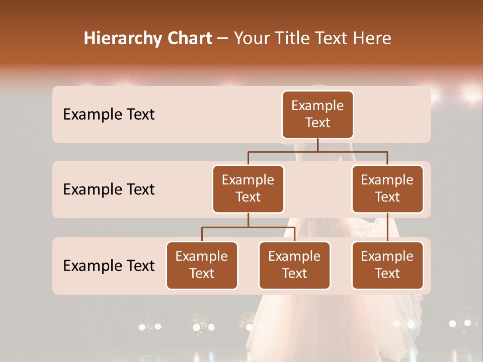 Girl In Long Gown Performing On Stage PowerPoint Template