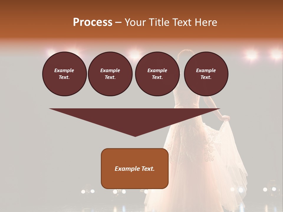 Girl In Long Gown Performing On Stage PowerPoint Template