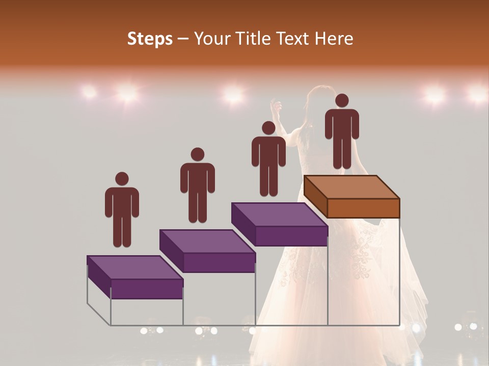 Girl In Long Gown Performing On Stage PowerPoint Template