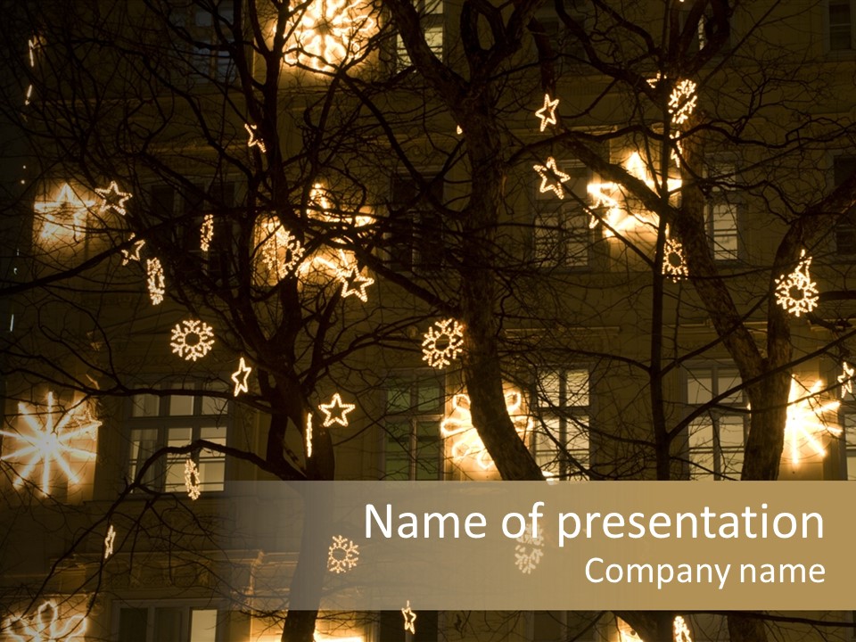 Christmas Decor In Vienna PowerPoint Template