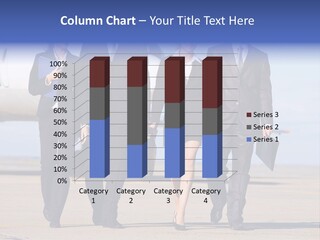 Group Of Successful People Walking On The Background Of The Airplane PowerPoint Template