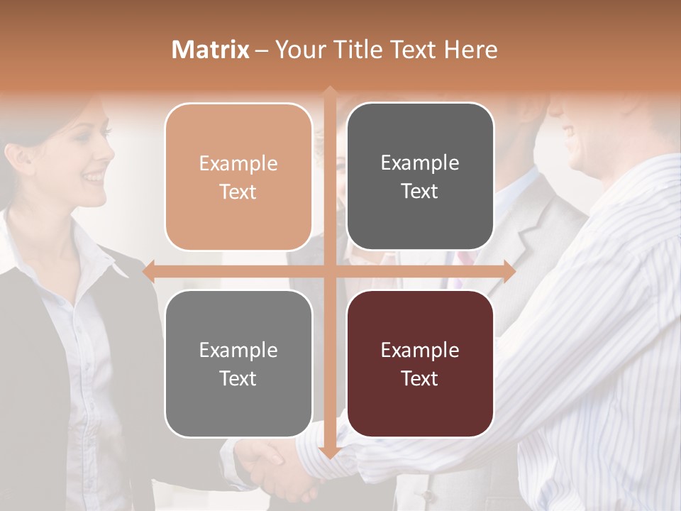 Business People Are Shaking Hands Confirming A Sale PowerPoint Template