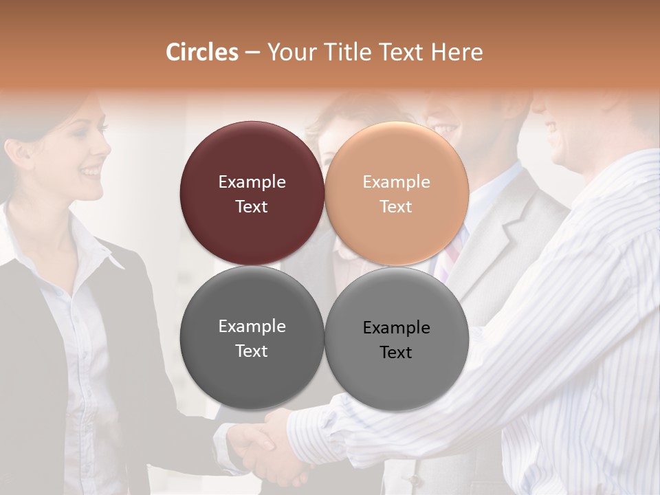 Business People Are Shaking Hands Confirming A Sale PowerPoint Template