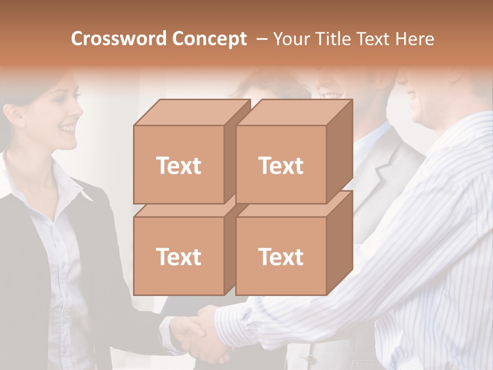 Business People Are Shaking Hands Confirming A Sale PowerPoint Template