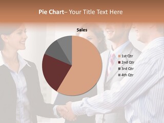 Business People Are Shaking Hands Confirming A Sale PowerPoint Template