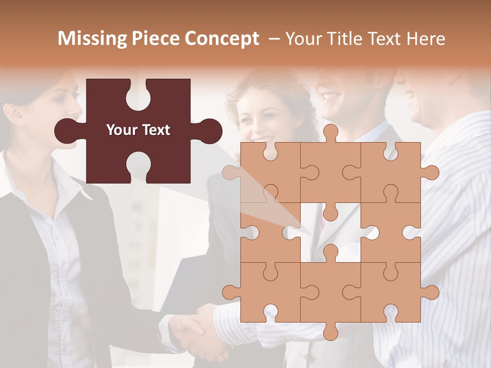 Business People Are Shaking Hands Confirming A Sale PowerPoint Template