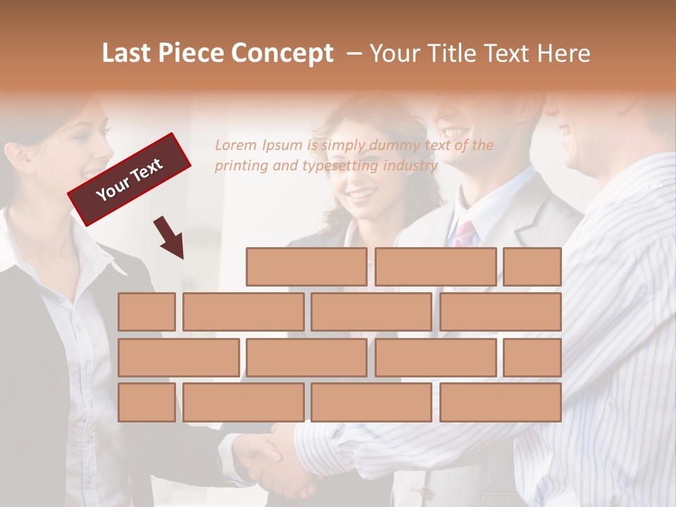 Business People Are Shaking Hands Confirming A Sale PowerPoint Template