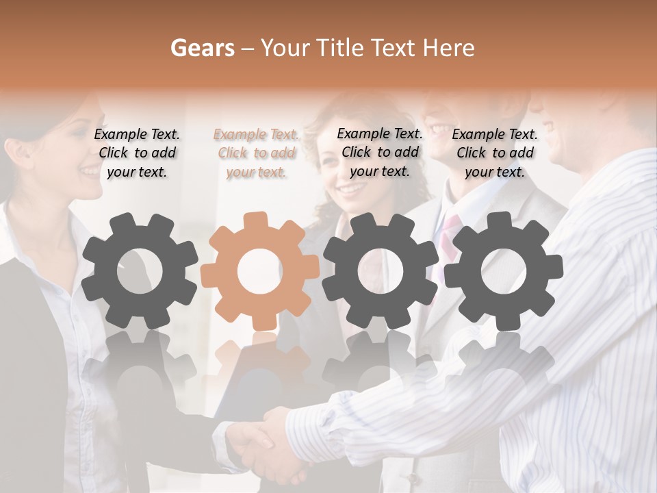 Business People Are Shaking Hands Confirming A Sale PowerPoint Template