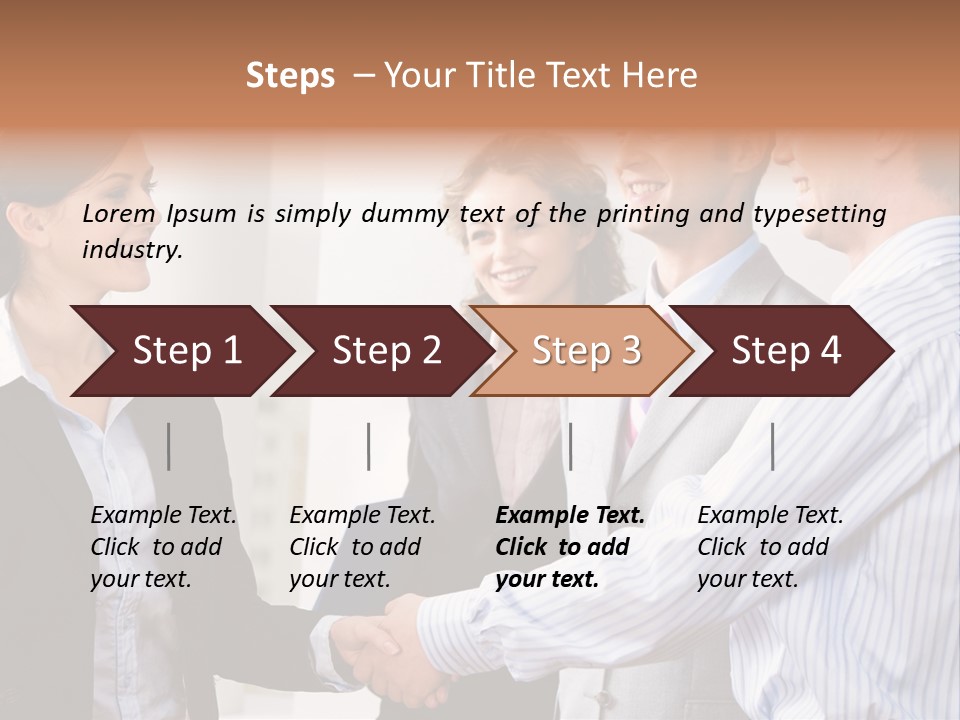 Business People Are Shaking Hands Confirming A Sale PowerPoint Template