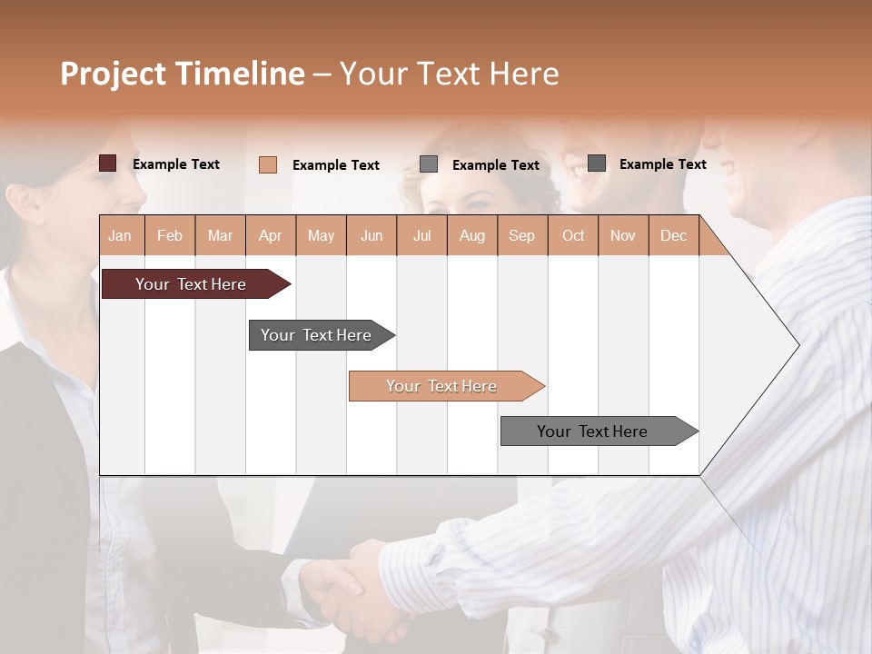 Business People Are Shaking Hands Confirming A Sale PowerPoint Template
