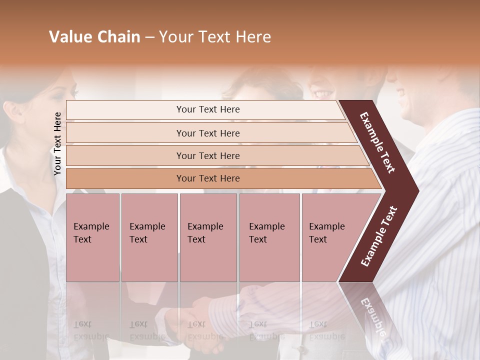 Business People Are Shaking Hands Confirming A Sale PowerPoint Template
