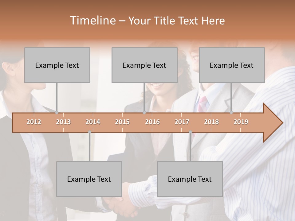Business People Are Shaking Hands Confirming A Sale PowerPoint Template