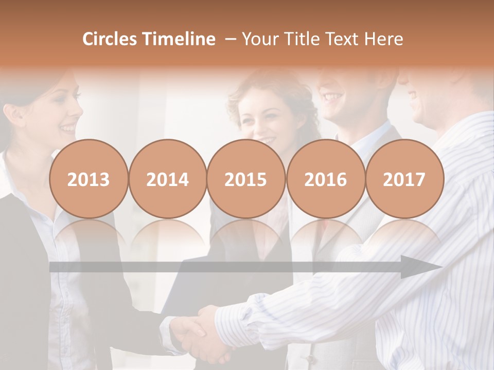 Business People Are Shaking Hands Confirming A Sale PowerPoint Template