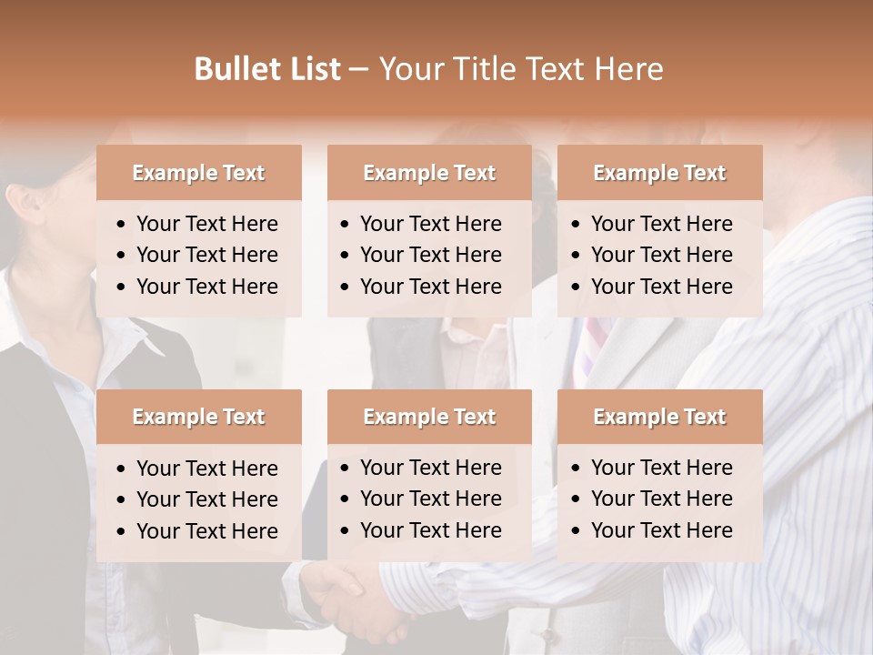 Business People Are Shaking Hands Confirming A Sale PowerPoint Template